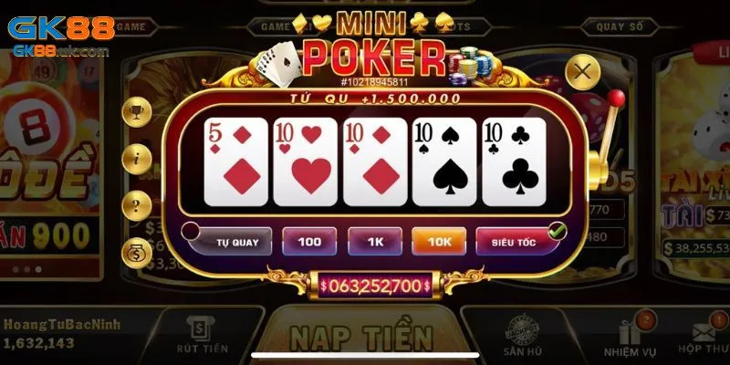 Nổ hũ mini poker luôn thu hút mọi người
